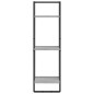 vidaXL Set Mensole Parete con Aste 6pz Grigio Sonoma Legno Multistrato vidaXL Set Mensole Parete con Aste 6pz Grigio Sonoma Legno Multistrato