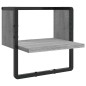 vidaXL Set Mensole Parete con Aste 6pz Grigio Sonoma Legno Multistrato vidaXL Set Mensole Parete con Aste 6pz Grigio Sonoma Legno Multistrato
