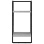 vidaXL Set Mensole Parete con Aste 6pz Grigio Sonoma Legno Multistrato vidaXL Set Mensole Parete con Aste 6pz Grigio Sonoma Legno Multistrato