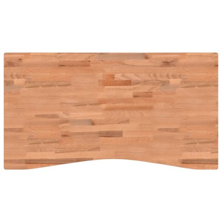 vidaXL Piano per Scrivania 110x(55-60)x2,5 cm Legno Massello di Faggio