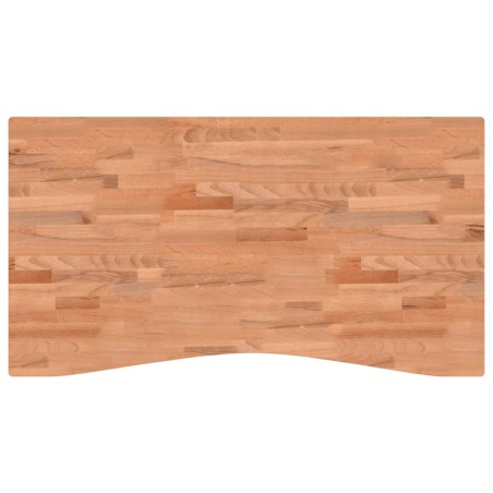 vidaXL Piano per Scrivania 110x(55-60)x4 cm Legno Massello di Faggio