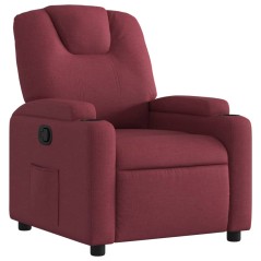 vidaXL Poltrona Reclinabile in Tessuto Rosso Vino