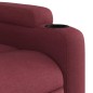 vidaXL Poltrona Reclinabile in Tessuto Rosso Vino