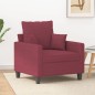 vidaXL Poltrona Rosso Vino 60 cm in Tessuto vidaXL Poltrona Rosso Vino 60 cm in Tessuto