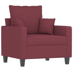 vidaXL Poltrona Rosso Vino 60 cm in Tessuto