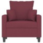 vidaXL Poltrona Rosso Vino 60 cm in Tessuto vidaXL Poltrona Rosso Vino 60 cm in Tessuto