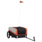 vidaXL Rimorchio da Bici Nero e Arancione 30 kg in Ferro vidaXL Rimorchio da Bici Nero e Arancione 30 kg in Ferro