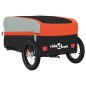 vidaXL Rimorchio da Bici Nero e Arancione 30 kg in Ferro vidaXL Rimorchio da Bici Nero e Arancione 30 kg in Ferro