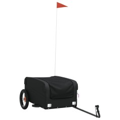 vidaXL Rimorchio da Bici Nero 30 kg in Ferro
