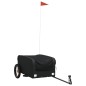 vidaXL Rimorchio da Bici Nero 30 kg in Ferro
