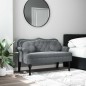vidaXL Panca con Cuscini Grigio Scuro 120,5x65x75 cm in Velluto vidaXL Panca con Cuscini Grigio Scuro 120,5x65x75 cm in Velluto