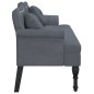 vidaXL Panca con Cuscini Grigio Scuro 120,5x65x75 cm in Velluto vidaXL Panca con Cuscini Grigio Scuro 120,5x65x75 cm in Velluto