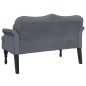 vidaXL Panca con Cuscini Grigio Scuro 120,5x65x75 cm in Velluto vidaXL Panca con Cuscini Grigio Scuro 120,5x65x75 cm in Velluto