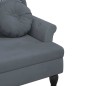 vidaXL Panca con Cuscini Grigio Scuro 120,5x65x75 cm in Velluto vidaXL Panca con Cuscini Grigio Scuro 120,5x65x75 cm in Velluto