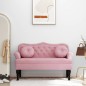 vidaXL Panca con Cuscini Rosa 120,5x65x75 cm in Velluto