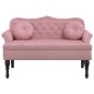 vidaXL Panca con Cuscini Rosa 120,5x65x75 cm in Velluto