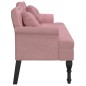 vidaXL Panca con Cuscini Rosa 120,5x65x75 cm in Velluto