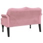 vidaXL Panca con Cuscini Rosa 120,5x65x75 cm in Velluto
