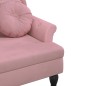 vidaXL Panca con Cuscini Rosa 120,5x65x75 cm in Velluto