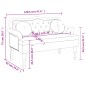 vidaXL Panca con Cuscini Rosa 120,5x65x75 cm in Velluto