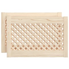 vidaXL Ante con Design a Reticolo 2 pz 59,5x39,5 cm in Legno di Pino