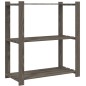 vidaXL Scaffale a 3 Livelli Grigio 80x38x90 cm in Legno di Pino vidaXL Scaffale a 3 Livelli Grigio 80x38x90 cm in Legno di Pino