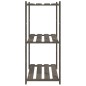 vidaXL Scaffale a 3 Livelli Grigio 80x38x90 cm in Legno di Pino vidaXL Scaffale a 3 Livelli Grigio 80x38x90 cm in Legno di Pino