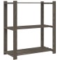 vidaXL Scaffale a 3 Livelli Grigio 80x38x90 cm in Legno di Pino vidaXL Scaffale a 3 Livelli Grigio 80x38x90 cm in Legno di Pino