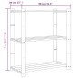vidaXL Scaffale a 3 Livelli Grigio 80x38x90 cm in Legno di Pino vidaXL Scaffale a 3 Livelli Grigio 80x38x90 cm in Legno di Pino