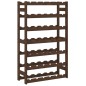 vidaXL Portabottiglie per 42 Bottiglie Marrone Legno Massello di Pino vidaXL Portabottiglie per 42 Bottiglie Marrone Legno Massello di Pino