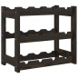 vidaXL Portabottiglie per 12 Bottiglie Nero Legno Massello di Pino vidaXL Portabottiglie per 12 Bottiglie Nero Legno Massello di Pino