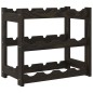 vidaXL Portabottiglie per 12 Bottiglie Nero Legno Massello di Pino vidaXL Portabottiglie per 12 Bottiglie Nero Legno Massello di Pino