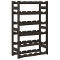 vidaXL Portabottiglie per 30 Bottiglie Nero Legno Massello di Pino vidaXL Portabottiglie per 30 Bottiglie Nero Legno Massello di Pino