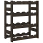 vidaXL Portabottiglie per 16 Bottiglie Nero Legno Massello di Pino vidaXL Portabottiglie per 16 Bottiglie Nero Legno Massello di Pino