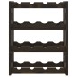vidaXL Portabottiglie per 16 Bottiglie Nero Legno Massello di Pino vidaXL Portabottiglie per 16 Bottiglie Nero Legno Massello di Pino