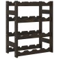 vidaXL Portabottiglie per 16 Bottiglie Nero Legno Massello di Pino vidaXL Portabottiglie per 16 Bottiglie Nero Legno Massello di Pino