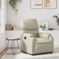 vidaXL Poltrona Reclinabile Crema in Similpelle