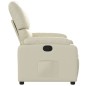 vidaXL Poltrona Reclinabile Crema in Similpelle