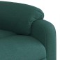 vidaXL Poltrona Massaggiante Reclinabile Verde Scuro in Tessuto