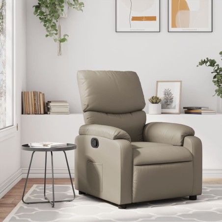 vidaXL Poltrona Reclinabile Cappuccino in Similpelle