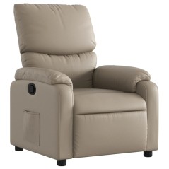 vidaXL Poltrona Reclinabile Cappuccino in Similpelle