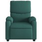 vidaXL Poltrona Reclinabile in Tessuto Verde Scuro