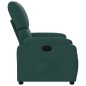 vidaXL Poltrona Reclinabile in Tessuto Verde Scuro