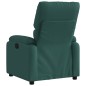 vidaXL Poltrona Reclinabile in Tessuto Verde Scuro