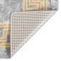 vidaXL Tappeto Lavabile Grigio e Oro 150x230 cm Antiscivolo vidaXL Tappeto Lavabile Grigio e Oro 150x230 cm Antiscivolo