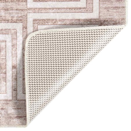 vidaXL Tappeto Lavabile Beige 150x230 cm Antiscivolo