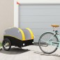 vidaXL Rimorchio da Bici Nero e Giallo 45 kg in Ferro vidaXL Rimorchio da Bici Nero e Giallo 45 kg in Ferro