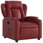 vidaXL Poltrona Reclinabile Rosso Vino in Similpelle