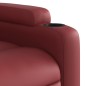 vidaXL Poltrona Reclinabile Rosso Vino in Similpelle