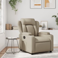 vidaXL Poltrona Reclinabile Cappuccino in Similpelle